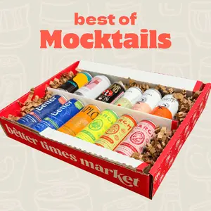 Better Times Market Best of Mocktails Box - Curated Mix of Non-Alcoholic Drinks for Parties or Cozy Nights - 9 Unique Flavor Variations