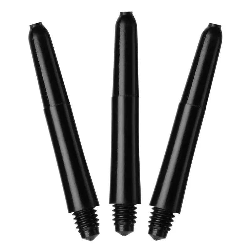 Medium Nylon Dart Shafts, 3-Pack Set of Replacement Stems for Sports and Outdoor Dart Games, Solid Black, Dart Sports