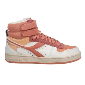diadora Womens Magic Basket Mid Icona Lace Up Sneakers Shoes Casual - White