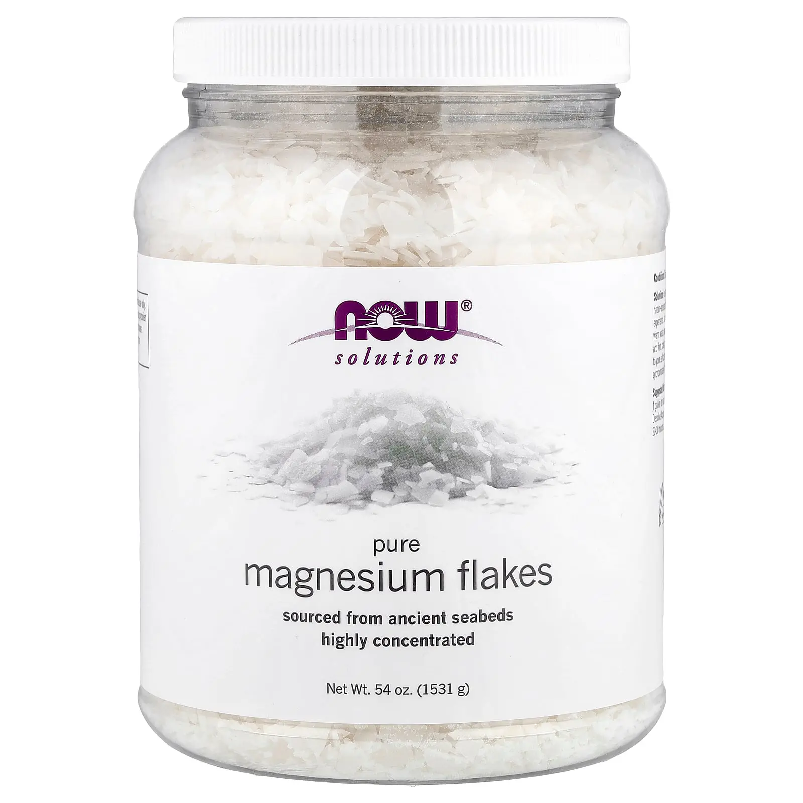 NOW Foods Solutions, Pure Magnesium Flakes, 54 oz (1,531 g)