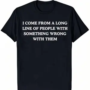 Long Line Of People With hood Trauma Mental Illness Funny Cotton Short Sleeve T Shirt