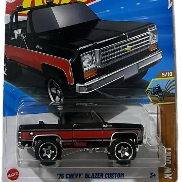 Black 1975 Chevy Blazer Diecast truck 1:64 scale
