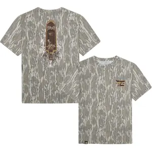 Mossy Oak ECW 2.0 Duck Boat On Original Bottomland Camouflage Camo T-Shirt – Soft & Breathable Tee