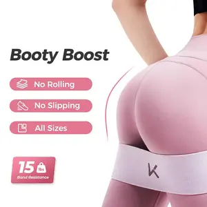 Fabric Resistance Bands for Legs and Butt, Fabric Exercise Loop Bands Yoga, Pilates, Rehab, Fitness and Home Workout, Strength Bands for Booty