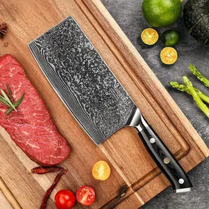 Classic 7 Inch Chinese Cleaver Knife VG10 Damascus Steel Chef's Slicing Knife