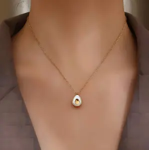 18K GOLD PLATED "AVOCADO" NECKLACE, INTENSITY Perfect Wear