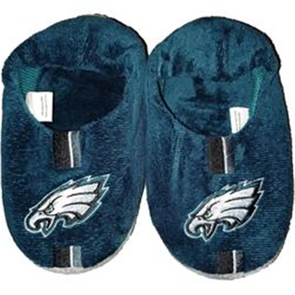 212 MAIN NFL Philadelphia Eagles Striped Pattern Slide Slipper - Youth Size 4-7, 11-12 Stripe Design, Large 2-Piece Footwear Shoe