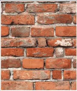 Faux Brick Peel and Stick Wallpaper 17.7" x 118" Contact Paper for Cabinets 3D Brick Wall Backdrop Self-Adhesive Wallpaper Red Brick Textured Vintage Removable Wallpaper for Fireplace Kitchen Vinyl