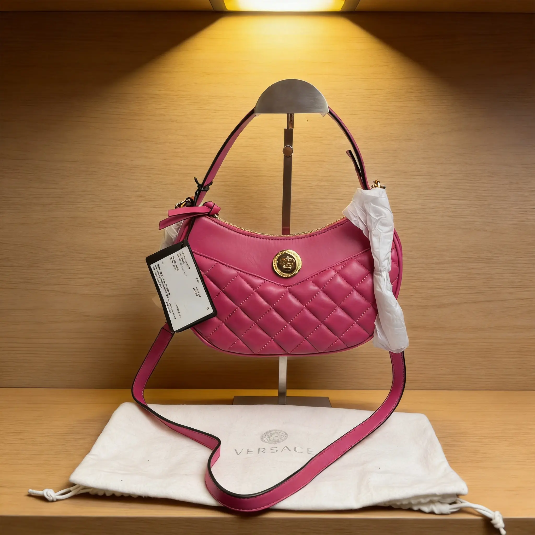 Pre-owned VERSACE Leather Shoulder Bag D0624024812