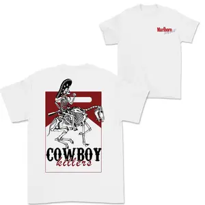 Vintage Marlboro Cowboy Wild West Shirt, Marlboro T-shirt For Women For Men Casual Fashion Menswear Retro Streetwear Top Vintage Classic Stylish Basic Cotton