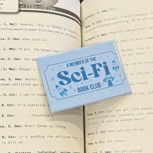 Sci-Fi Book Club Fridge Magnet 2.5x3.5in - Bookish Magnet Decor