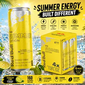 Red Bull Summer Edition Energy Drink, 114mg Caffeine, Taurine & B Vitamins, 12oz. 4 Pack