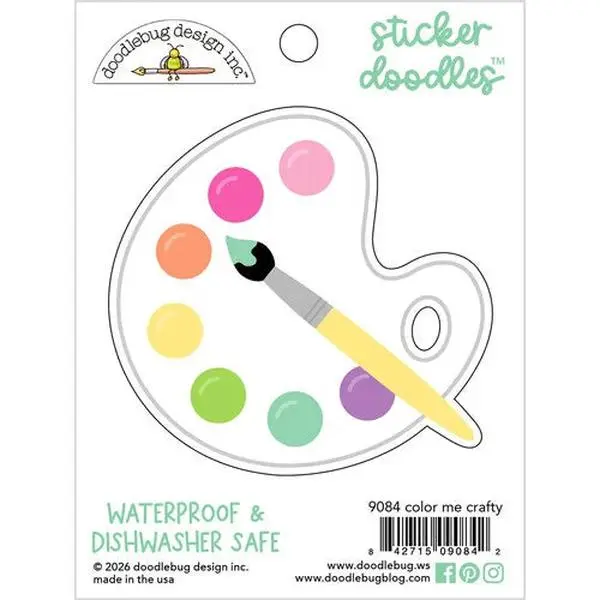 Doodlebug Design - Color Me Crafty Collection - Stickers - Doodles