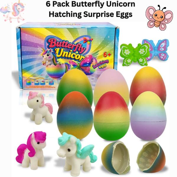 6 Pack Butterfly Unicorn Hatching Eggs, Easter Eggs for Kids Boys & Girls, Easter Basket Stuffers, Easter Gifts, Birthday Party Favors & Egg Hunt Fillers- Easter Gift 6 Pack Butterfly Unicorn Hatching Eggs, Easter Eggs for Kids Boys & Girls, Easter Basket Stuffers, Easter Gifts, Birthday Party Favors & Egg Hunt Fillers- Easter Gift