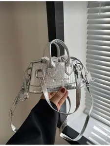 Mini Fashion Women Crocodile Embossed Handbag Crossbody Bag