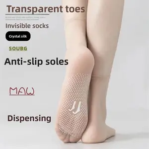 10 Pairs Sheer Crystal Socks | Silicone Non-Slip | Ultra Thin & Breathable