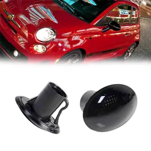 Smoked Lens Front Side Marker Light Housings For Fiat 500 500e 500c Abarth 2007 2008 2009 2010 2011 2012 2013 2014 2015 2016 2017 2018 2019 Replace OEM 68259985AA