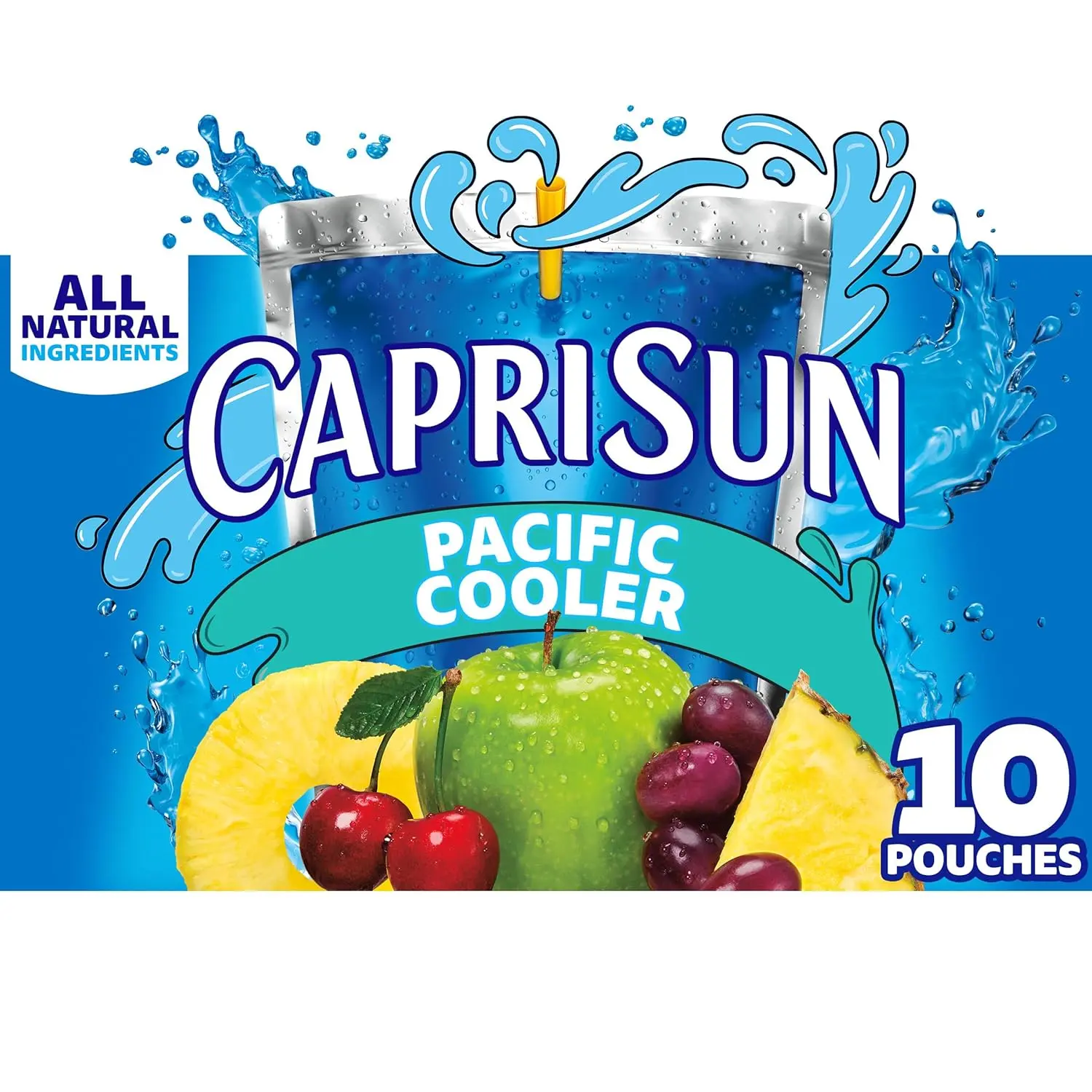 Pacific Cooler Juice Drink Blend Pouches – 10 Pack, 6 fl oz Kids Juice Drinks with Natural Flavors, School Lunch & On-the-Go Hydration