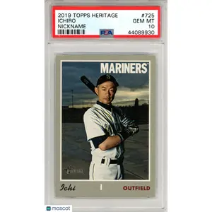 2019 Topps Heritage Ichiro Nickname #725 PSA 10