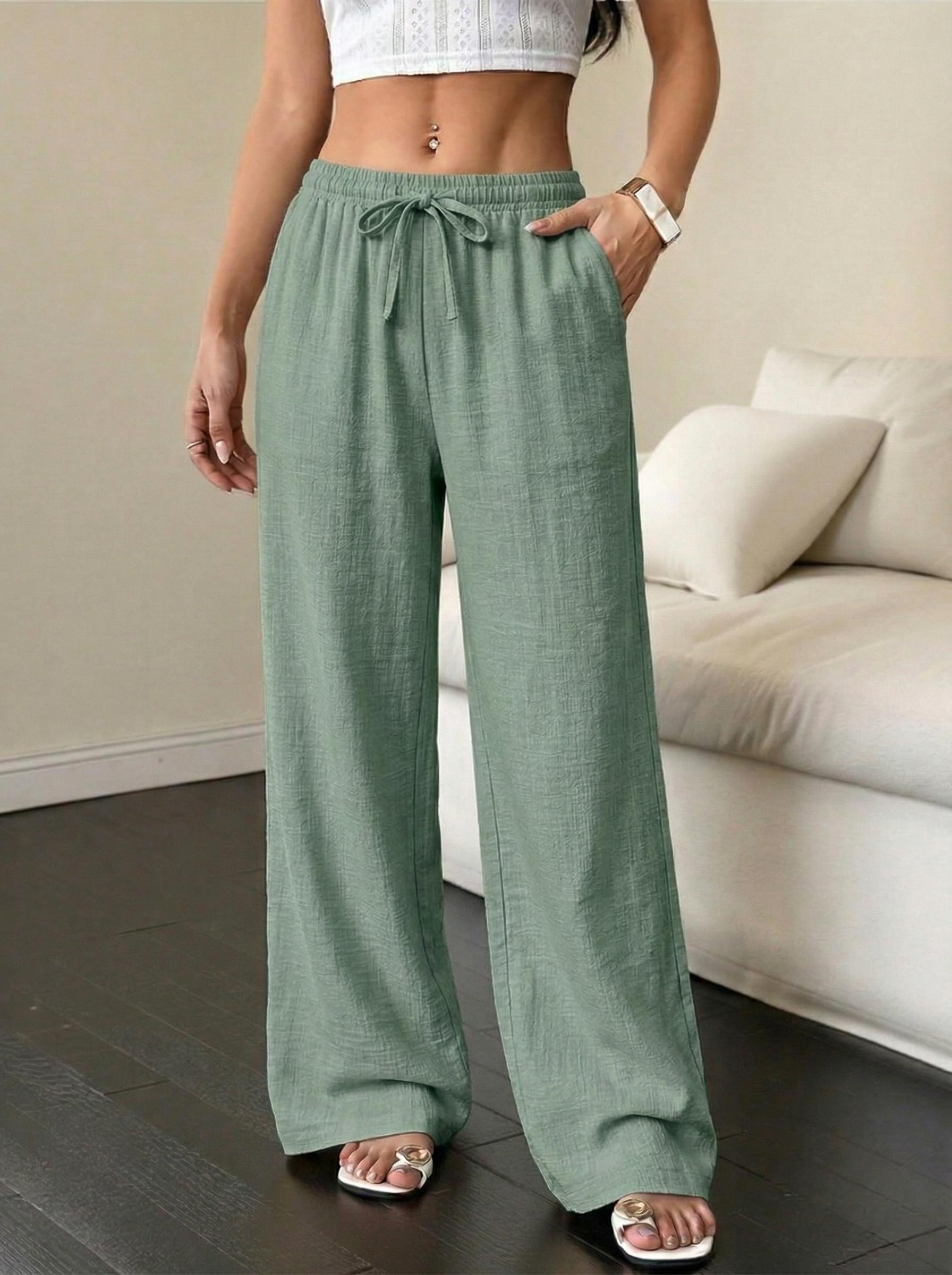 Casual waist-cinching pants suitable for couples and unisex wear, ideal for all seasons; versatile and easy to pair. Made from 100% polyester fiber, it’s perfect for everyday wear and weekend outings. Beach pants—an essential for summer vacations. It’s a