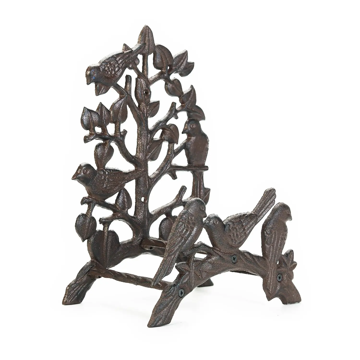 Sungmor Heavy Duty Cast Iron Wall Hose Holder Organiser - Antique Look Bird Pattern Pipe Support, Garden Wall-Mounted Decorative Watering Hose Butler, Wall Holder