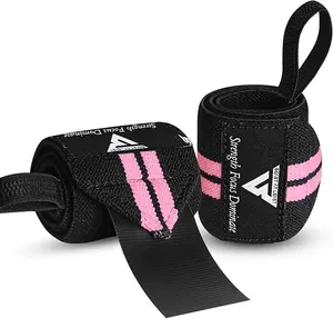 Weightlifting Wrist Wraps – 18” Heavy Duty Cotton Wrist Support with Thumb Loop for Powerlifting, Strength Training & Bodybuilding