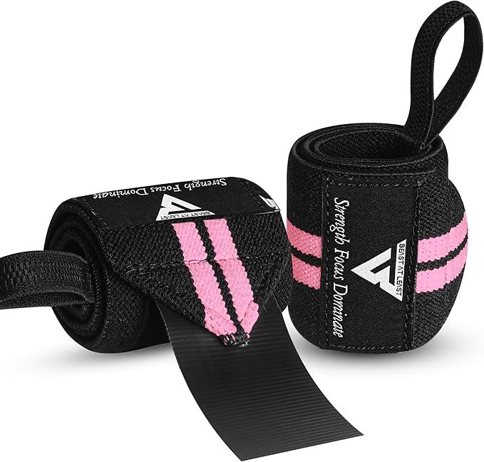Weightlifting Wrist Wraps – 18” Heavy Duty Cotton Wrist Support with Thumb Loop for Powerlifting, Strength Training & Bodybuilding