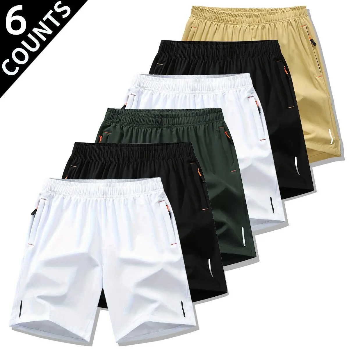 Men’s 6-piece summer quick-dry shorts set — breathable, loose-fit bottoms for sports and casual jogging; TikTok Shop deals; 5-Sense Gifts for Him; plain beige menswear; tropical style Men’s 6-piece summer quick-dry shorts set — breathable, loose-fit bottoms for sports and casual jogging; TikTok Shop deals; 5-Sense Gifts for Him; plain beige menswear; tropical style