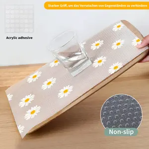 Daisy Design Super-Grip Shelf Liner Roll - Waterproof, Non-Slip, Multi-Purpose Mat for Kitchen Cabinets, Drawers, Fridge & Table - Stain-Resistant, Easy to Clean Coasters