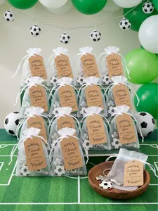 Football Keychain Set 36 Pieces, Metal Keychains for Soccer Players, Mini Football Shoe Charms, Gift for Sports Lovers, Durable Zinc Alloy