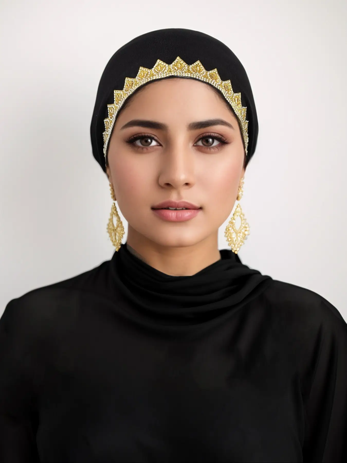 1pc Leaf Shape Thermal Diamond Binding Hat, All-Day Comfort Polyfiber Cap, Skin-Friendly Design for Outdoor Activities