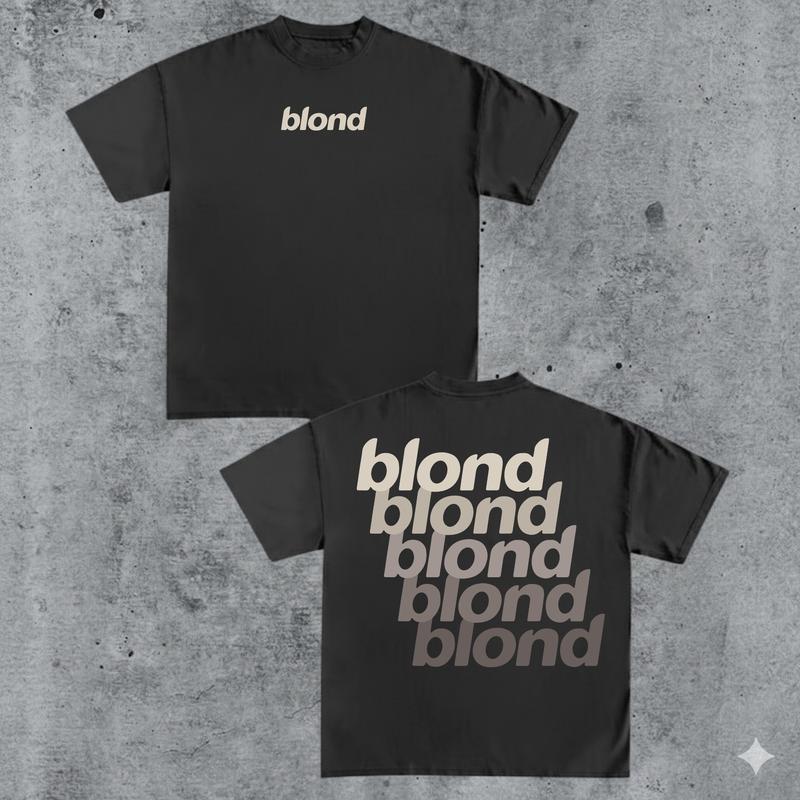 Vintage Frank Ocean Blonde Sand T-Shirt - Minimalist Blond Gradient Graphic Tee - Vintage Aesthetic Music Merch - Retro Sand Oversized Streetwear Shirt