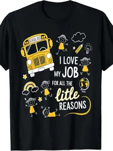 Funny Bus Driver I Love My Job Little Reasons Back to School T-Shirt