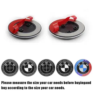 1PCS 82MM 2/3Hole 705779405/728875202 Car Front Hood Emblem Rear Trunk Badge Logo For BMW F10 F11 F18 F20 F30 F31 F32 E30 G30 Auto Styling Accessories