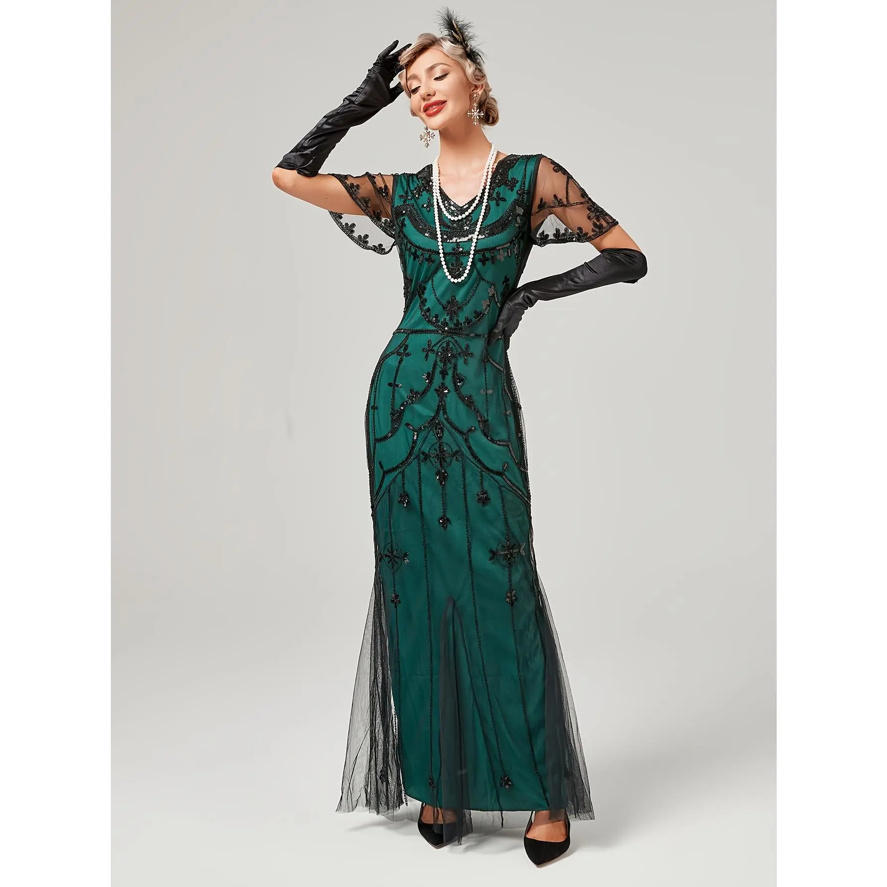 1920s Gatsby-Inspired Sequin Flapper Dress with Tassel Detail - Vintage Beaded Party & Banquet Gown for Women, Hand Wash/Dry Clean - TikTok Shop 1920s Gatsby-Inspired Sequin Flapper Dress with Tassel Detail - Vintage Beaded Party & Banquet Gown for Women, Hand Wash/Dry Clean - TikTok Shop