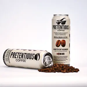Pretentious Coffee - Hints of Hubris - 1/2 lb Can - Medium Roasted Coffee - Whole Bean or Ground