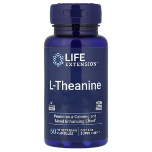 Life Extension L-Theanine, 60 Vegetarian Capsules (100 mg per Capsule) Life Extension L-Theanine, 60 Vegetarian Capsules (100 mg per Capsule)