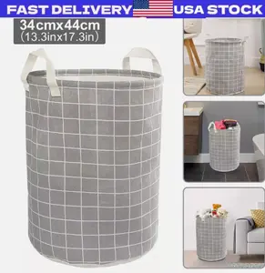Large Foldable Storage Laundry Hamper, Dirty Clothes Basket, Wash Bag Organizer