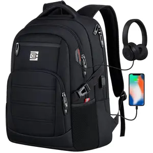 UKEIN Laptop Backpack with USB Charging Port Water Resistant Backpacks for Adults Work Business Laptop Backpack for Men