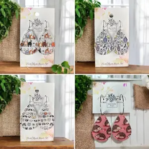 RKEnos Designs Acrylic Earrings 30 Variations Stainless Steel Fishhook or Hoops - Fashion Accessory dangle earring