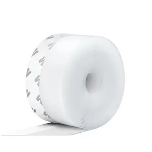 Window Door Rainproof Sealing Strip Silicone Rubber Impact Guard Glass Door Gap Windproof Insulation Self-Adhesive 5m Back Tape