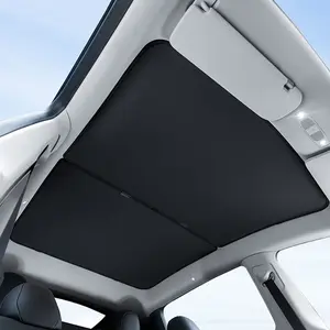Car Sunroof Sunshade Set, Clip-Fit Reflective Cloth Heat Blocker for Tesla Model 3 2024, Front & Rear Skylight Top Glass Window Cover with Ultraviolet Isolation & Temperature Drop Function