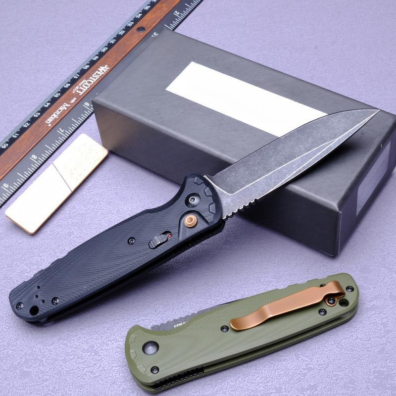 4300 practical folding knife with G10 handles and high-hardness steel, ideal for camping, driving, everyday carry, and package opening. Gift for men