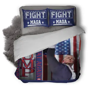 Trump MAGA FIGHT Design #1 Duvet Cover Set with Two Pillowcases