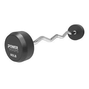 Power Systems ProStyle Fixed Barbell with EZ Curl Handle (80)