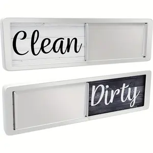 1pc Dishwasher Magnet Clean Dirty Sign, Dishwasher Stickers, Clean Dirty Magnet For Dishwasher, Acrylic Sliding Indicator, Slider Type Dishwasher Sign, No-Scratch Kitchen Refrigerator Storage Decor Accessories Kitchen Accessories