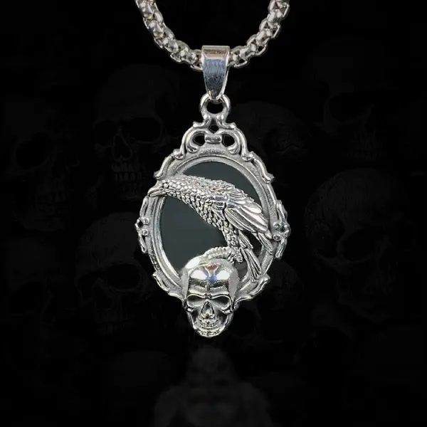 Crow Mirror Necklace