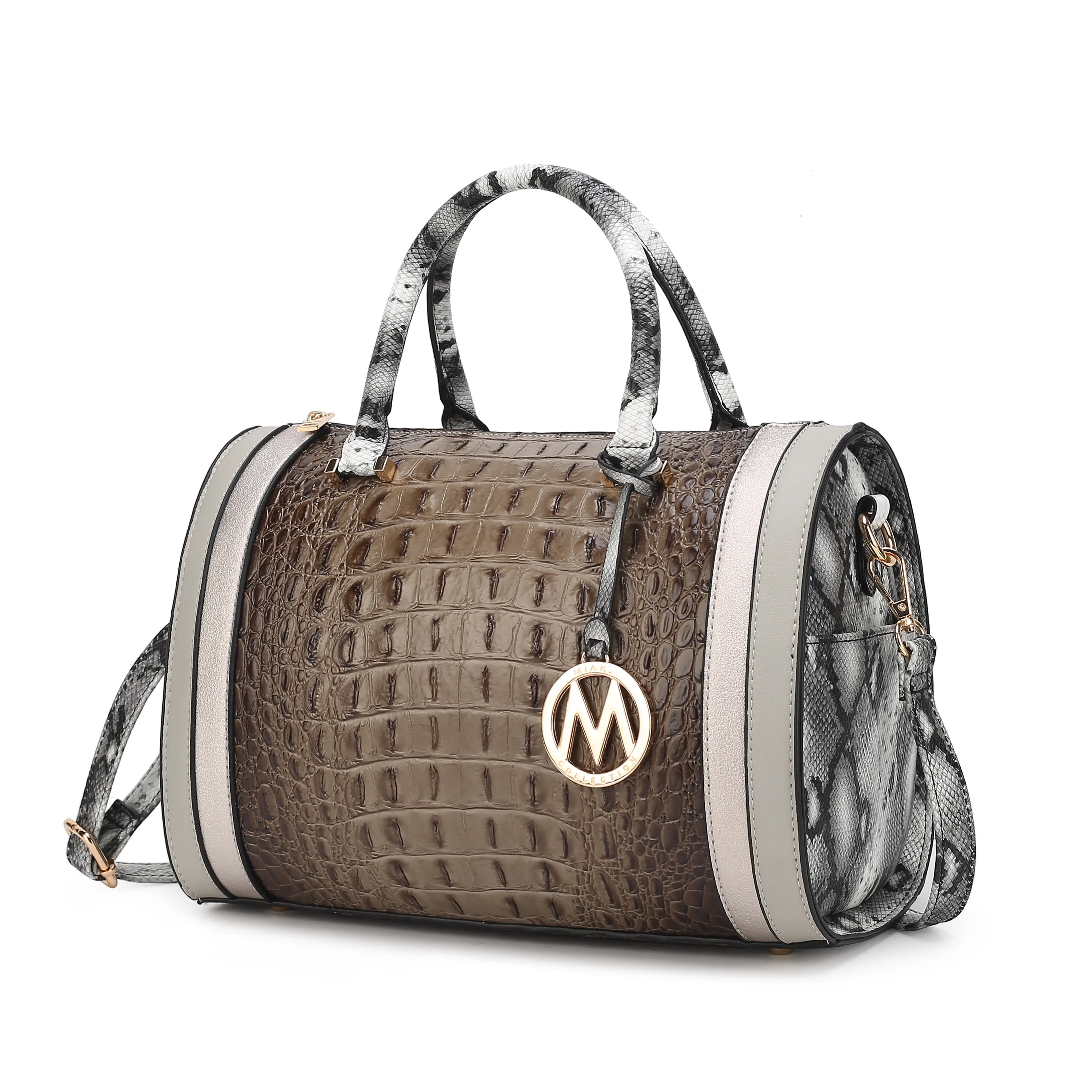 MKF Collection Eleanor False Crocodile-Embossed Vegan Leather Women’s Satchel by Mia K.