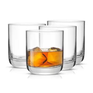 Nova Old Fashion Thick Whiskey Glasses Set of 4, 10 oz Capacity, Shatter Resistant