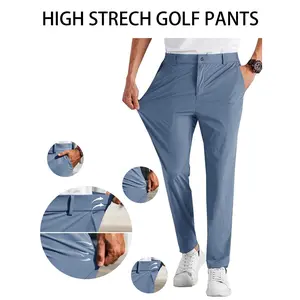 Runcati Men‘s Stretch Golf Pants Casual Slim Fit Dress Pants Elastic Waist Tapered Work Cropped Trousers Runcati Men‘s Stretch Golf Pants Casual Slim Fit Dress Pants Elastic Waist Tapered Work Cropped Trousers